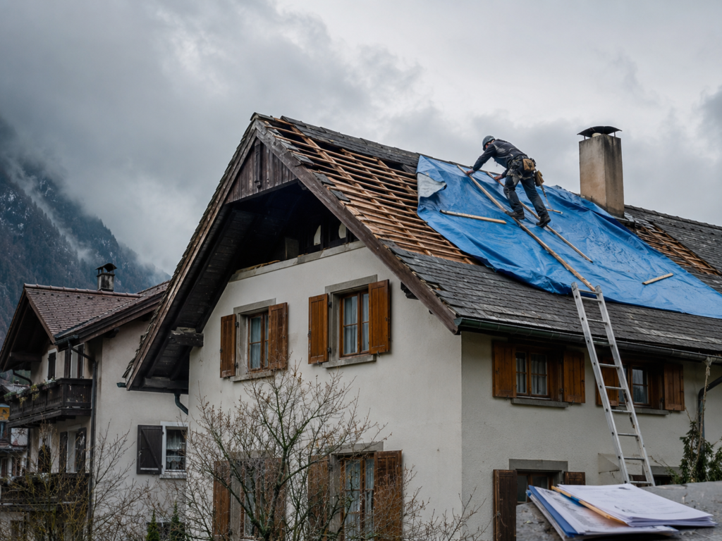 Intervention d’urgence toiture et justificatifs pour assurance et impôts